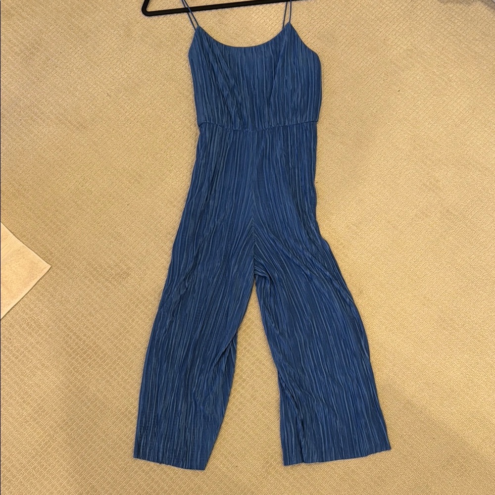 Alice and Olivia Blue Sleeveless Jumpsuit
